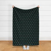 ★ DA BOMB ! ★ Large Scale – Teal Blue, Green and Black / Collection : Boom ! - Comic Cartoon Burst Prints 