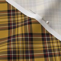 ★ MUSTARD YELLOW TARTAN XS (BIAS) ★ Royal Stewart inspired / Extra Small Scale, Diagonal / Collection : Plaid ’s not dead – Classic Punk Prints 