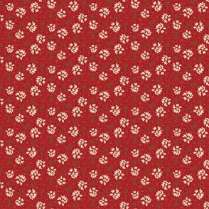 Red Floral Vintage Wallpaper by kedoki