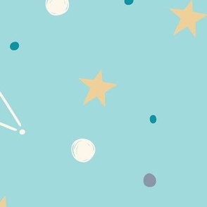 Large Constellations in Light Blue Background