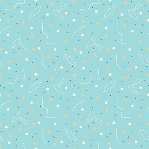 Small Constellations in Light Blue Background