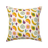 Fruit Salad - Bright - Tropical, Colorful, Mango, Fig, Banana, Passionfruit