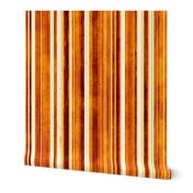 Vintage Nostalgia Retro Stripes in Rust Red and Orange (Large Scale)