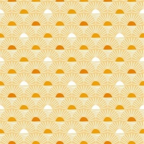 retro sunshine horizons -  orange marigold - SMALL