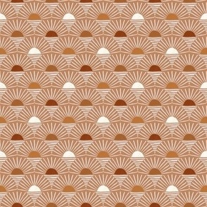 retro sunshine horizons -boho neutral fall caramel brown - SMALL