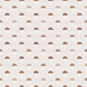 retro sunshine horizons -boho  neutral fall soft aubergine browns - SMALL