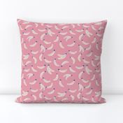 Flying Bananas in Berry Pink and Cream