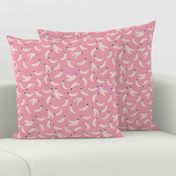 Flying Bananas in Berry Pink and Cream