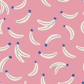 Flying Bananas in Berry Pink and Cream