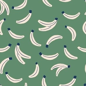 Flying Bananas in Green and Cream