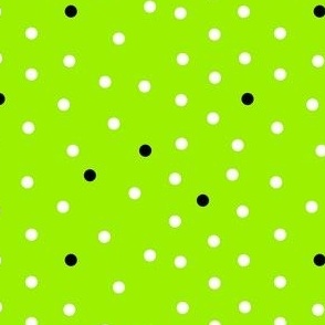 polka dots - chartreuse