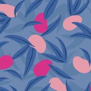 Mango Tree in Berry (Pink and Blue)