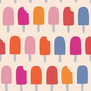 Popsicles in Berry (Bright Pink, Yellow and Blue)