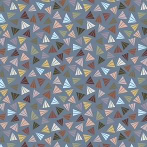 Flying Triangles - Faded Blue Multi