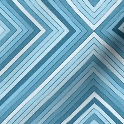 Vintage Geometry - Blue Tiles / Large