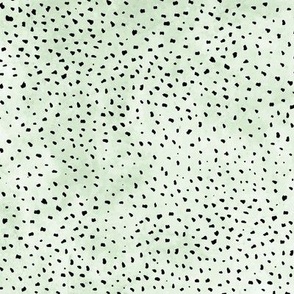 Messy cheetah spots and tie dye textile background abstract modern boho design black matcha mint green