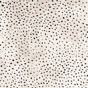 Messy cheetah spots and tie dye textile background abstract modern boho design black sand beige