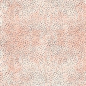 Messy cheetah spots and speckles  tie dye textile background abstract modern boho design black peach blush SMALL 