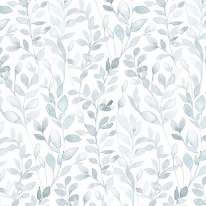 Blue Leaves Fabric, Wallpaper and Home Decor | Spoonflower