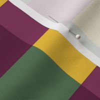 Purple, green and yellow gingham - Large scale