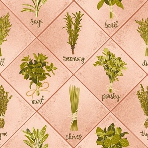 Herb Tiles (pink)