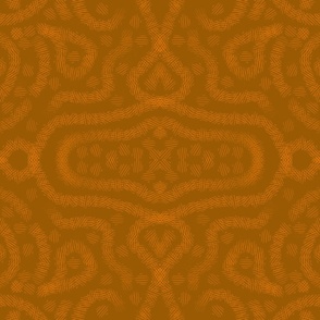 saturated ochre damask | earthy palette | autumn warm colors | thin small marks - brush strokes