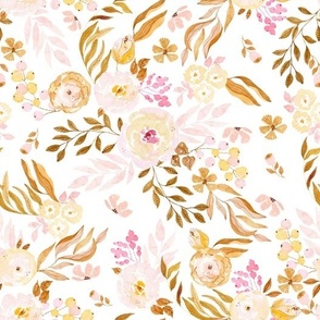 April Roses Watercolor Floral Pattern