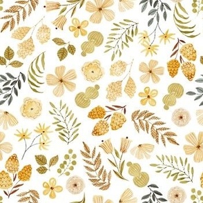 Gold Green Watercolor Pattern 