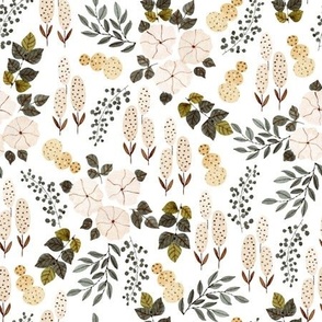 Gold Green Watercolor Pattern 2