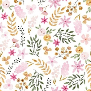 May Flowers Watercolor Pattern 2