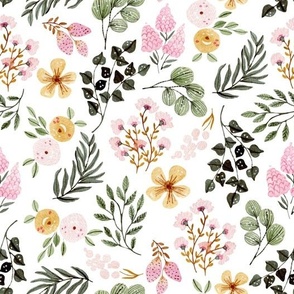 Forest Flower Watercolor Pattern 3