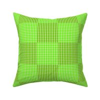 Two Tone Gingham Lime and Avocado Green