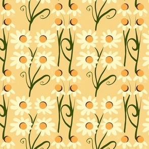 Ben-Day Floral dot Vintage Wallpaper
