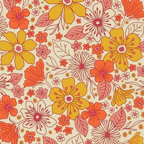 Retro 1960s Mod Floral