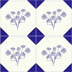 Blue floral vintage kitchen tiles (large version)