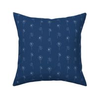 5" Repeat Simple Sketched Daffodil Pattern Medium Scale | Navy Blue MK003