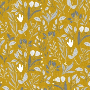 vintage floral - gold