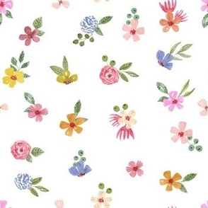 Spring Flowers Watercolor Pattern