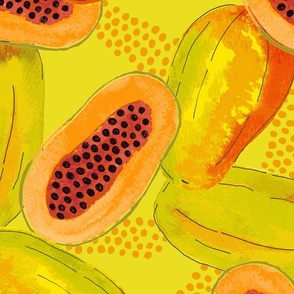 Papaya Pattern Petal Coordinates Optimism