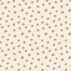 golden mustard dots on cream
