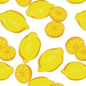 Lemons Petal Solid Colors White