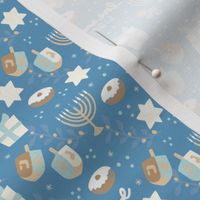 Small Love Light Hanukkah Blue