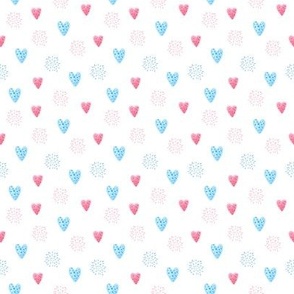 Patriotic Party Hearts & Fireworks 2.6 x 2.6