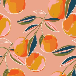 Cuties oranges abstract painting of fruit
