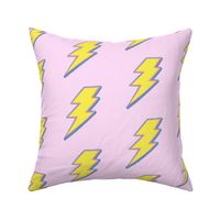 rad lightning bolts pink and yellow 5” bolts
