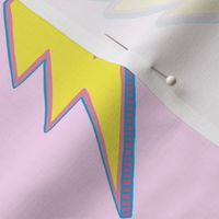 rad lightning bolts pink and yellow 5” bolts