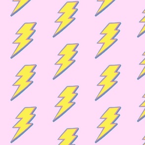 rad lightning bolts pink and yellow 5” bolts