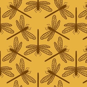 Stamped dragonfly- sunset yellow 