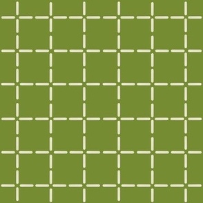 Homespun Grid Green