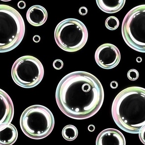 Bubbles Pattern Black